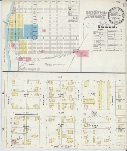 Fulton Illinois 1897 - Fire Insurance Index - Old Map Reprint