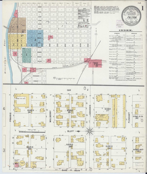 Fulton Illinois 1903 - Fire Insurance Index - Old Map Reprint