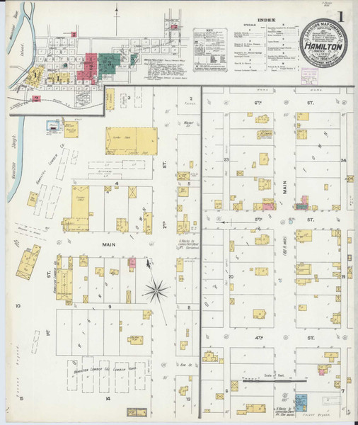 Hamilton Illinois 1906 - Fire Insurance Index - Old Map Reprint