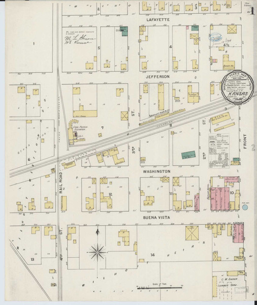 Kansas Illinois 1894 - Fire Insurance Index - Old Map Reprint