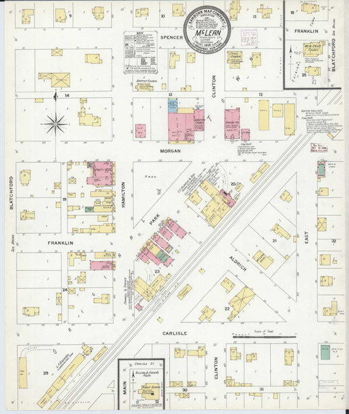Mclean Illinois 1908 - Fire Insurance Index - Old Map Reprint