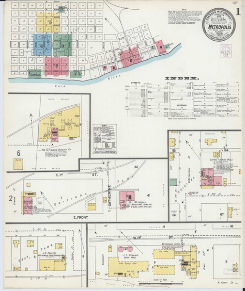 Metropolis Illinois 1902 - Fire Insurance Index - Old Map Reprint