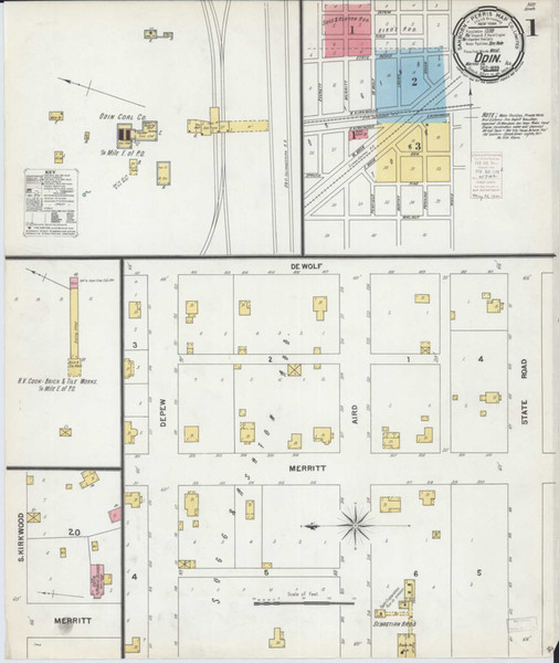 Odin Illinois 1899 - Fire Insurance Index - Old Map Reprint