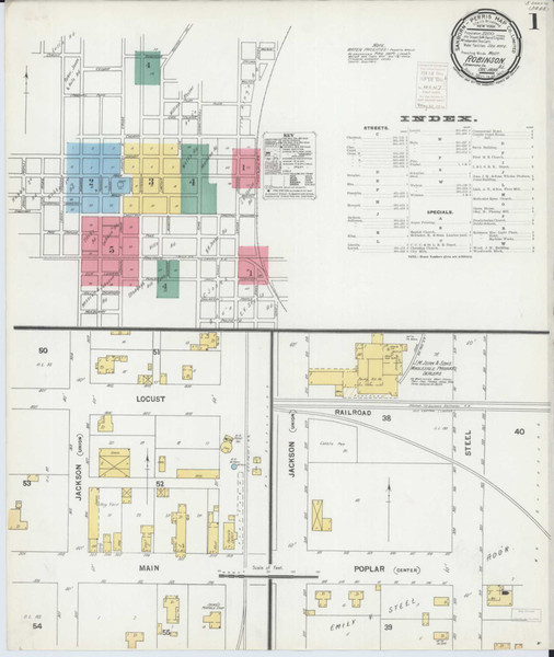 Robinson Illinois 1899 - Fire Insurance Index - Old Map Reprint