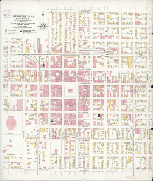 Springfield Illinois 1906 - Fire Insurance Index - Old Map Reprint
