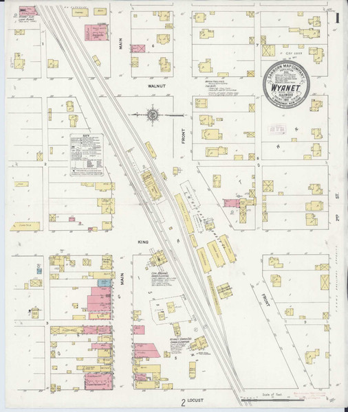 Wyanet Illinois 1911 - Fire Insurance Index - Old Map Reprint