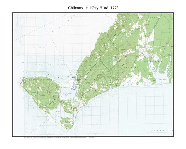 Chilmark and Gay Head 1972 - Custom USGS Old Topo Map - Massachusetts