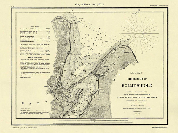 Vineyard Haven 1847 (1872) Old Map Nautical Chart AC Harbors 2 347 - Massachusetts