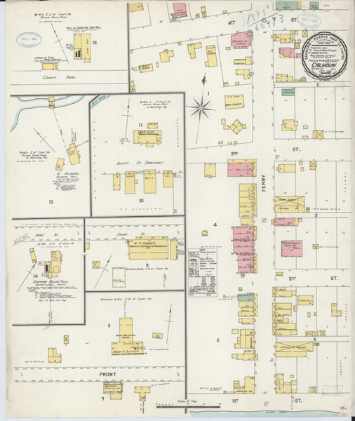 Calhoun Kentucky 1898 - Fire Insurance Index - Old Map Reprint
