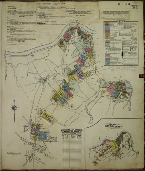 Covington Kentucky 1949 V2 - Fire Insurance Index - Old Map Reprint