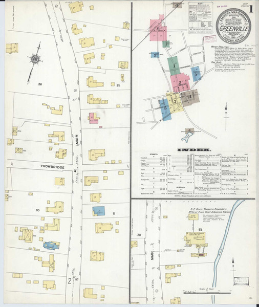 Greenville Kentucky 1910 - Fire Insurance Index - Old Map Reprint