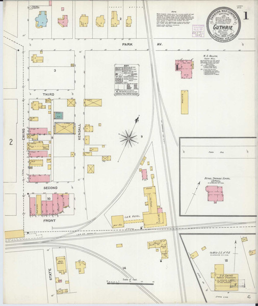 Guthrie Kentucky 1905 - Fire Insurance Index - Old Map Reprint