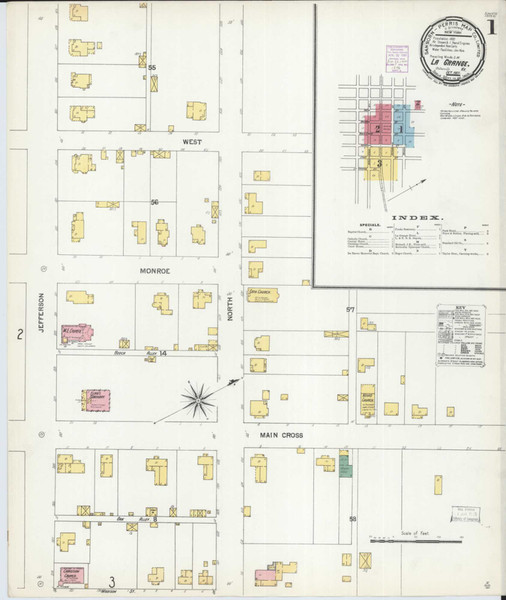 La Grange Kentucky 1901 - Fire Insurance Index - Old Map Reprint