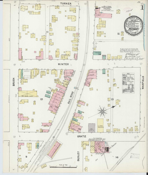 Midway Kentucky 1891 - Fire Insurance Index - Old Map Reprint