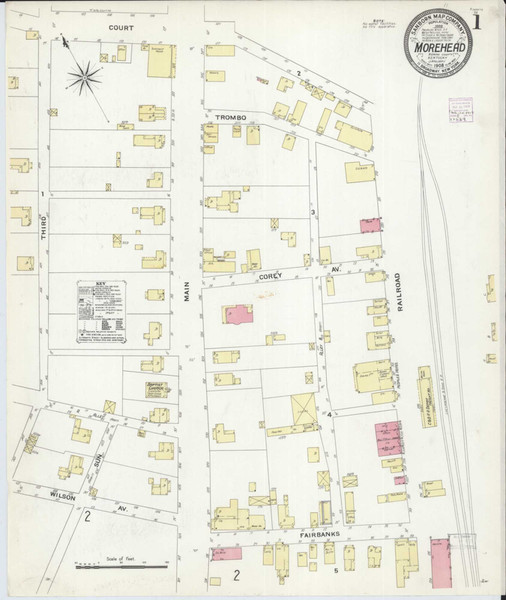 Morehead Kentucky 1908 - Fire Insurance Index - Old Map Reprint