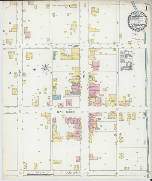 Springfield Kentucky 1893 - Fire Insurance Index - Old Map Reprint