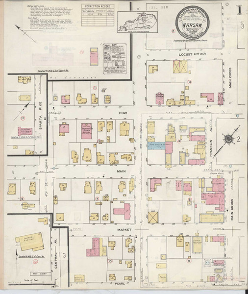 Warsaw Kentucky 1938 - Fire Insurance Index - Old Map Reprint