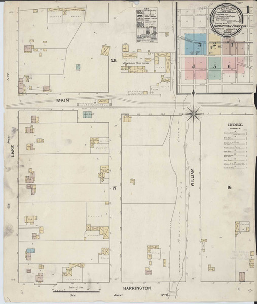 American Fork Utah 1890 - Fire Insurance Index - Old Map Reprint