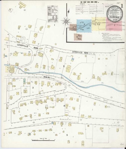 Eureka Utah 1890 - Fire Insurance Index - Old Map Reprint
