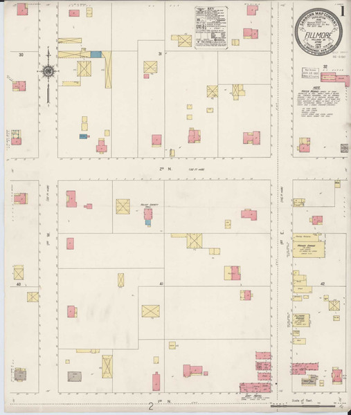 Fillmore Utah 1917 - Fire Insurance Index - Old Map Reprint