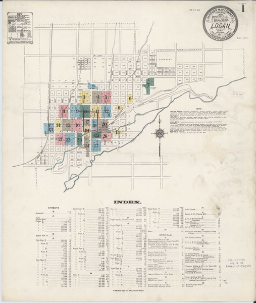 Logan Utah 1911 - Fire Insurance Index - Old Map Reprint