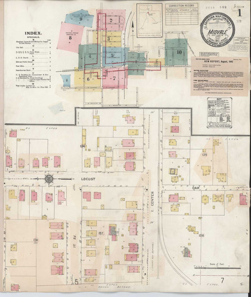 Midvale Utah 1942 - Fire Insurance Index - Old Map Reprint