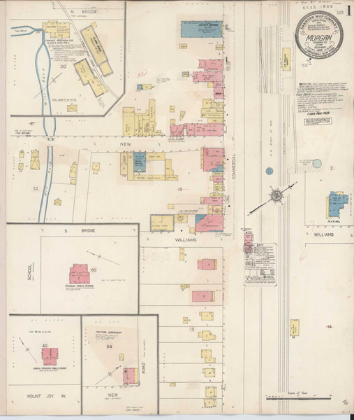 Morgan Utah 1929 - Fire Insurance Index - Old Map Reprint