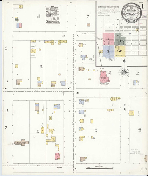 Pleasant Grove Utah 1907 - Fire Insurance Index - Old Map Reprint