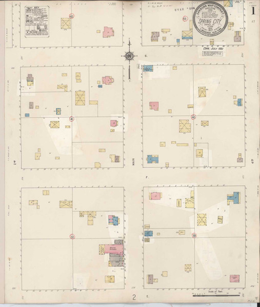 Spring City Utah 1931 - Fire Insurance Index - Old Map Reprint