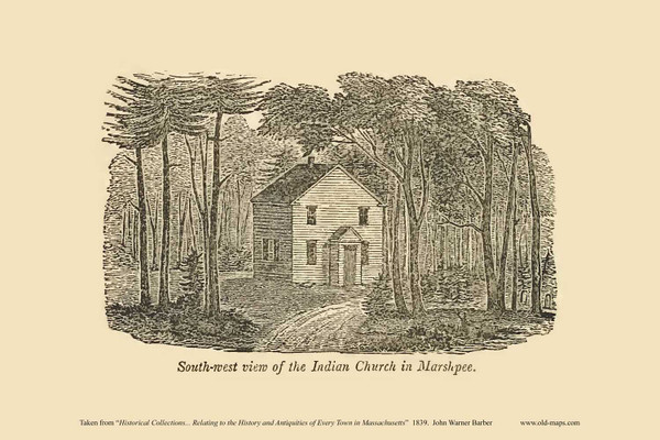 Marshpee, Massachusetts 1839 - John Warner Barber Landscape View Reprint