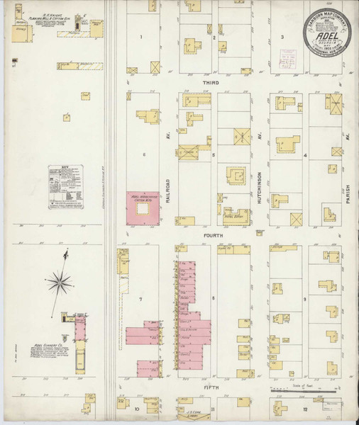 Adel Georgia 1903 - Fire Insurance Index - Old Map Reprint