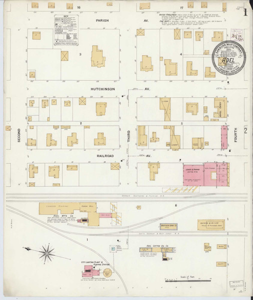 Adel Georgia 1908 - Fire Insurance Index - Old Map Reprint