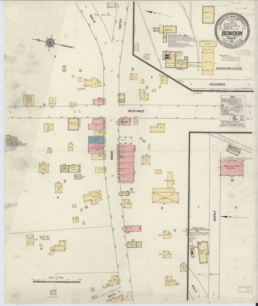 Bowdon Georgia 1911 - Fire Insurance Index - Old Map Reprint