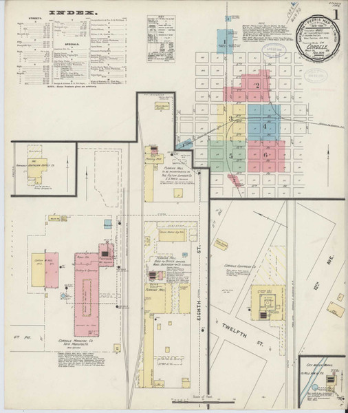 Cordele Georgia 1898 - Fire Insurance Index - Old Map Reprint
