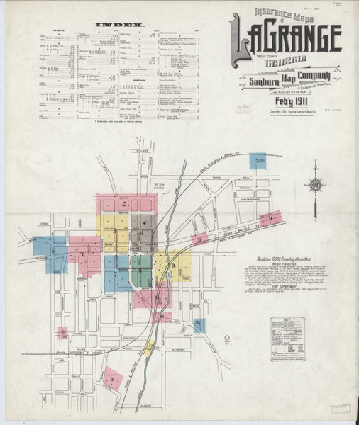 La Grange Georgia 1911 - Fire Insurance Index - Old Map Reprint