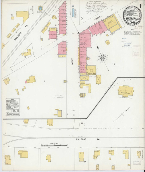 Montezuma Georgia 1900 - Fire Insurance Index - Old Map Reprint