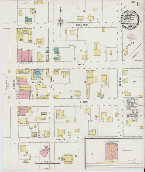 Thomaston Georgia 1895 - Fire Insurance Index - Old Map Reprint