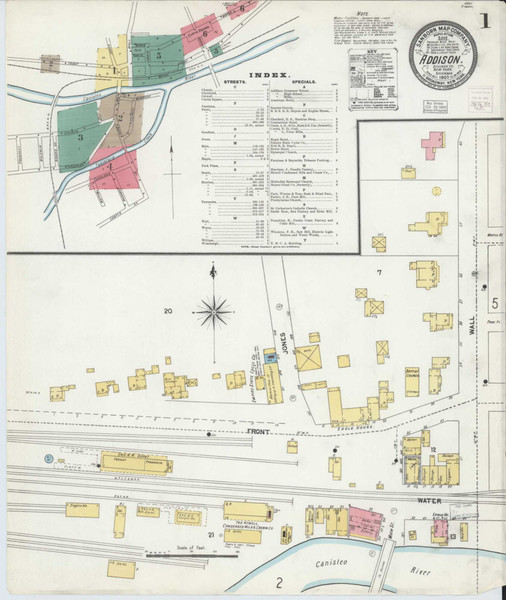 Addison New York 1903 - Fire Insurance Index - Old Map Reprint