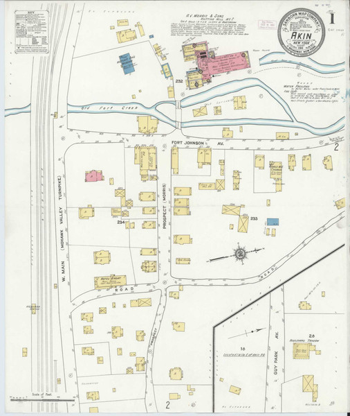 Akin New York 1911 - Fire Insurance Index - Old Map Reprint