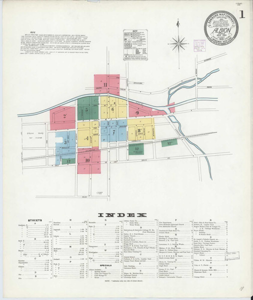 Albion New York 1905 - Fire Insurance Index - Old Map Reprint