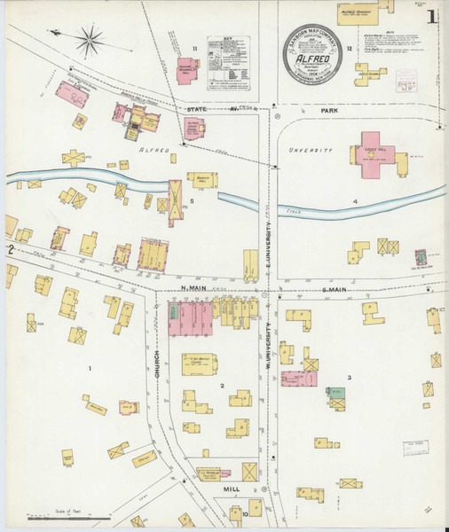 Alfred New York 1904 - Fire Insurance Index - Old Map Reprint