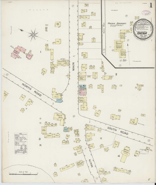 Amenia New York 1887 - Fire Insurance Index - Old Map Reprint