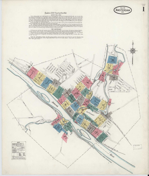 Amsterdam New York 1911 - Fire Insurance Index - Old Map Reprint