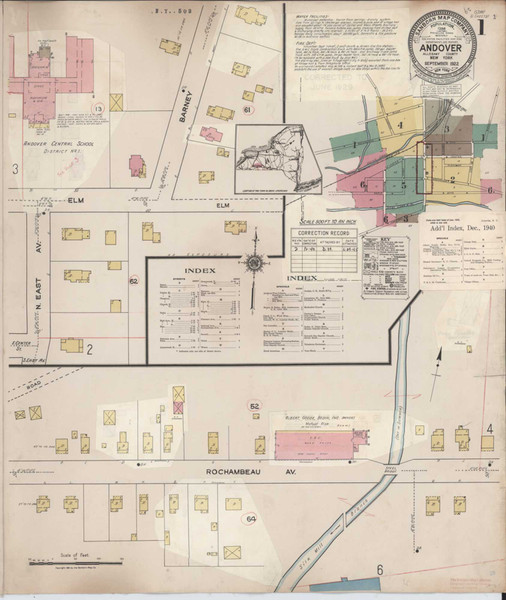 Andover New York 1940 - Fire Insurance Index - Old Map Reprint