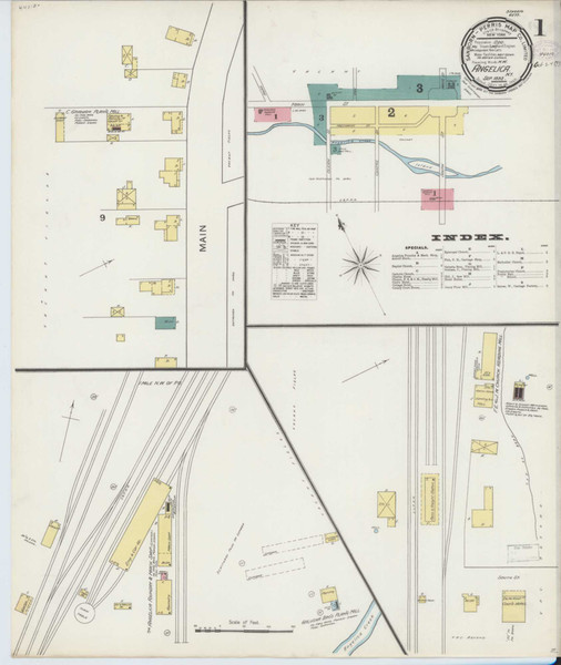Angelica New York 1893 - Fire Insurance Index - Old Map Reprint