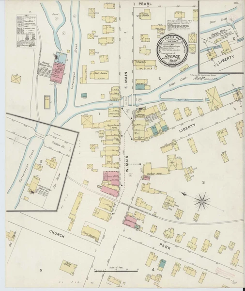 Arcade New York 1894 - Fire Insurance Index - Old Map Reprint