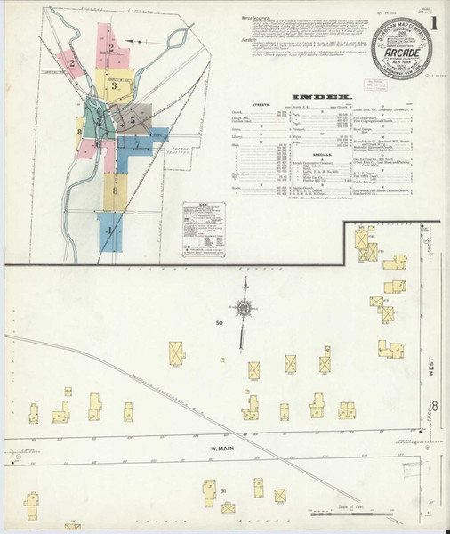 Arcade New York 1912 - Fire Insurance Index - Old Map Reprint