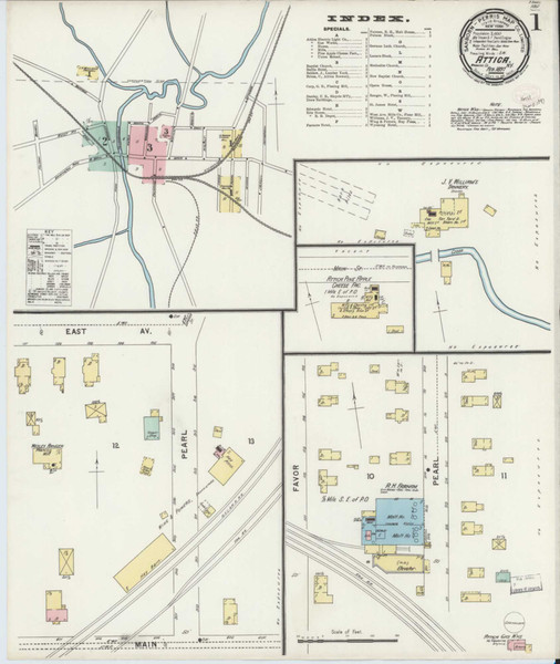 Attica New York 1897 - Fire Insurance Index - Old Map Reprint