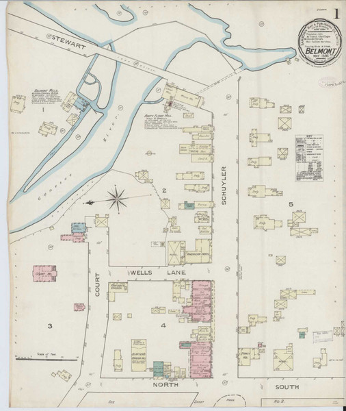Belmont New York 1886 - Fire Insurance Index - Old Map Reprint