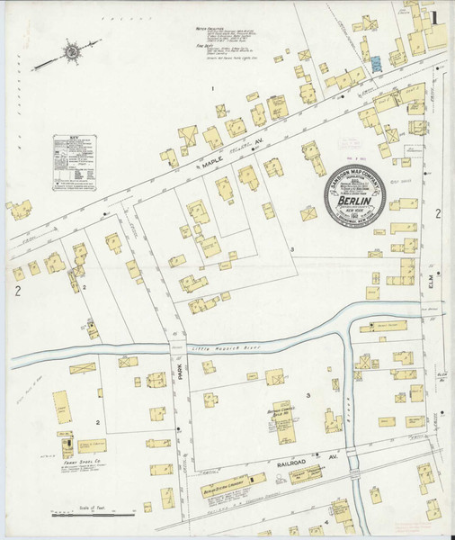 Berlin New York 1912 - Fire Insurance Index - Old Map Reprint